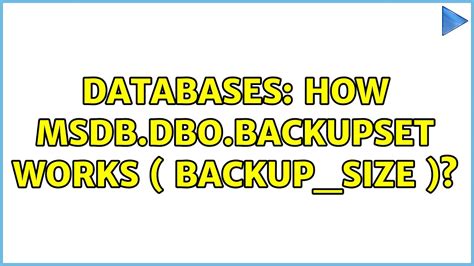 msdb backupset